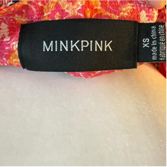 MINKPINK Boho Maxi Dress  Size Extra Small – Halter Neck Red Geometric Print - Picture 7 of 8